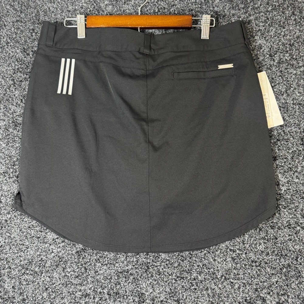 Adidas Golf Essentials 3-Stripes Skort Black Size 14 B82612 NWT - Picture 2 of 6